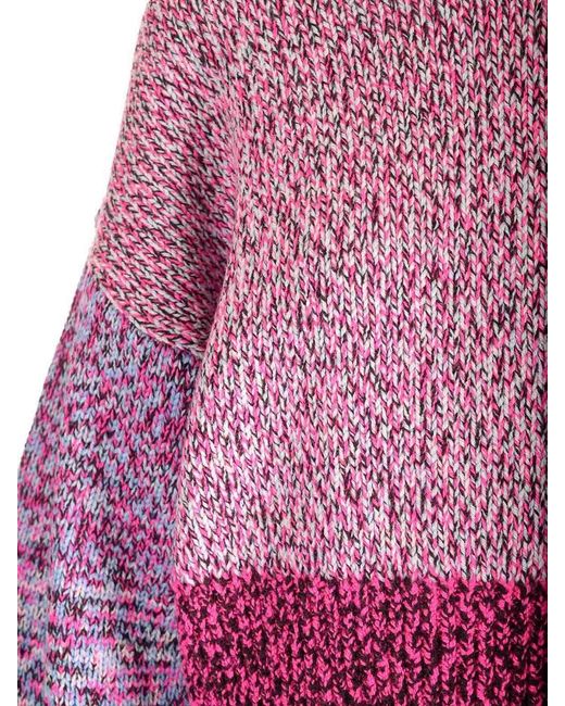 Loewe Red Multi-Thread Mouliné Wool Sweater