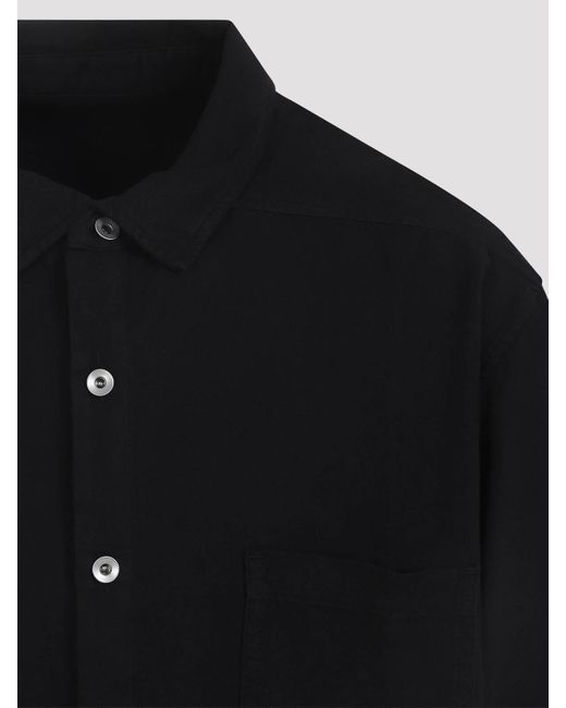 Rick Owens Black Cotton Jumbo Outershirt for men