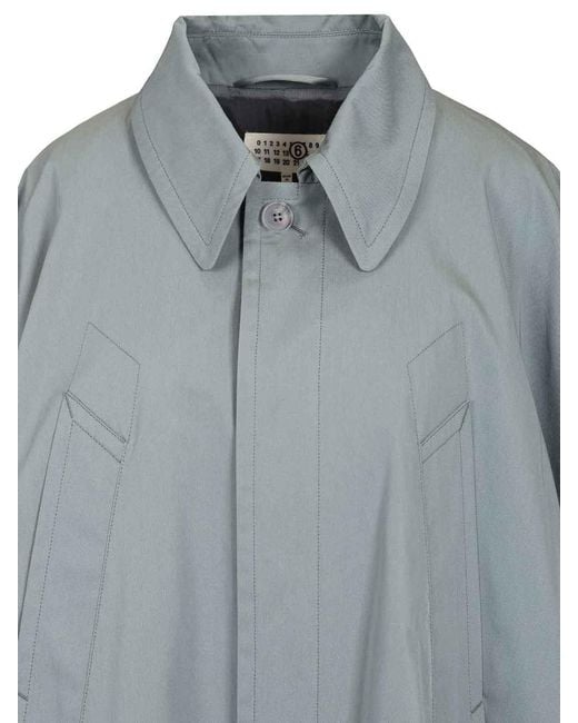MM6 by Maison Margiela Blue Mm6 Margiela Trench Coat