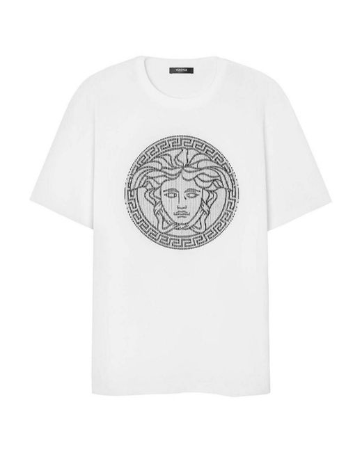 Versace White T-shirt With Print for men