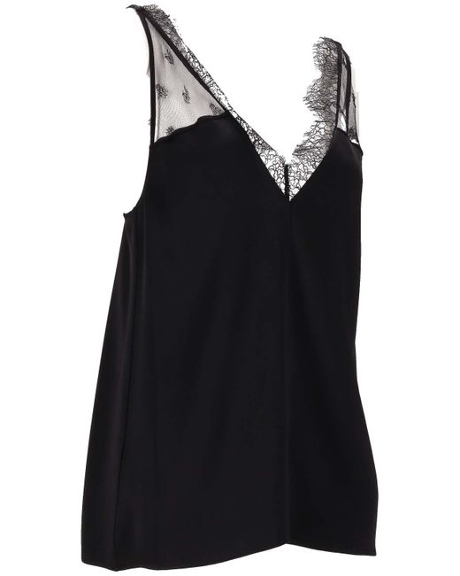 Stella McCartney Black Envers Satin Slip Top