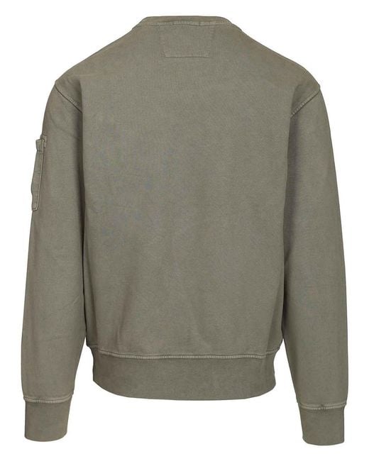 C P Company Gray Crewneck Sweatshirt for men
