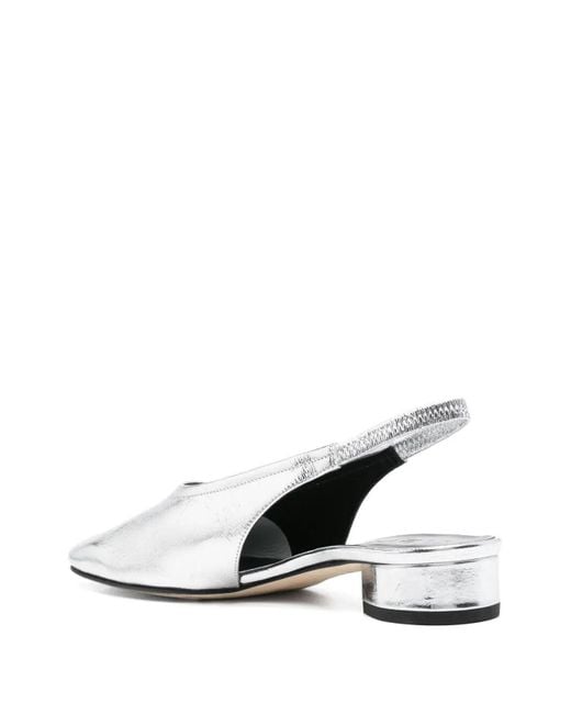 Aeyde White Leather Sandals