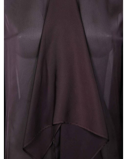 Sacai Purple Satin Dress