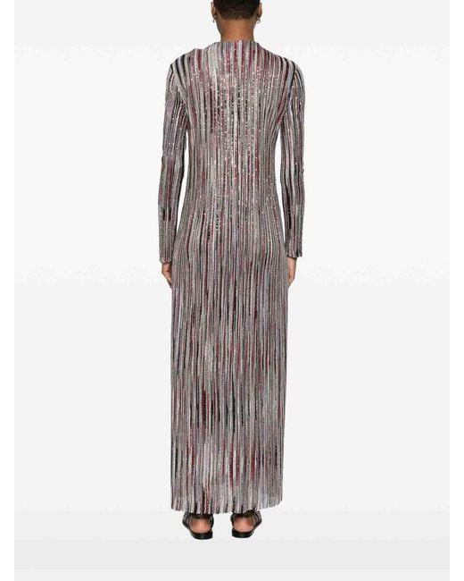 Missoni Gray Striped Long Cardigan