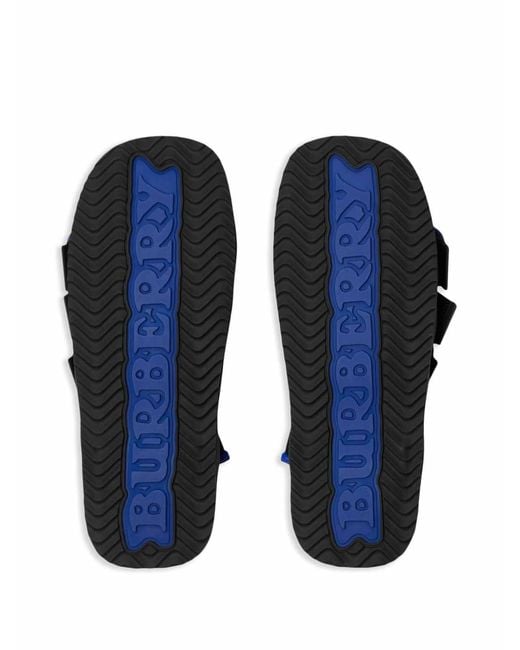 Burberry Blue Nylon Strap Sandals for men