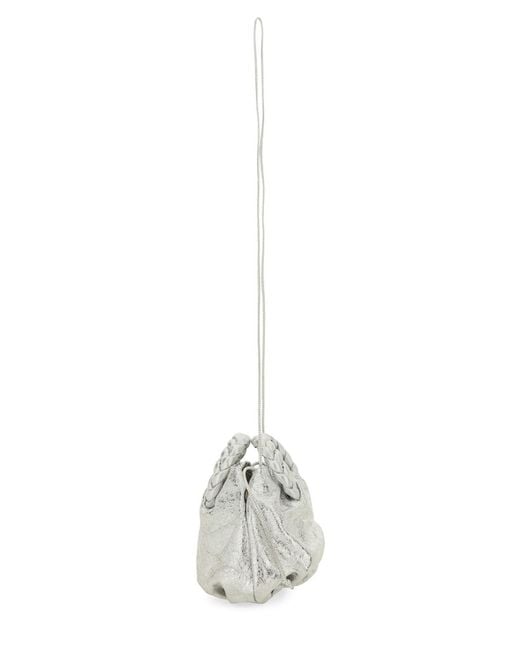 Hereu White Bombon Crinkled Metallic Bag
