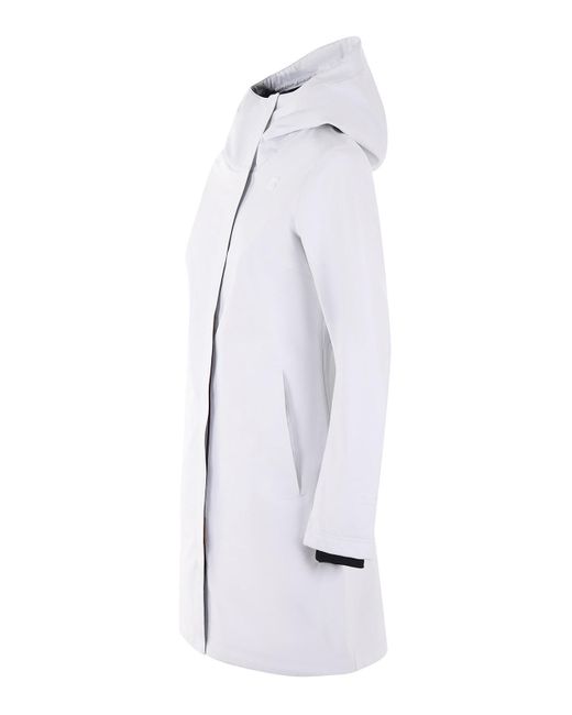 K-Way Stephy Bonded Parka in White | Lyst