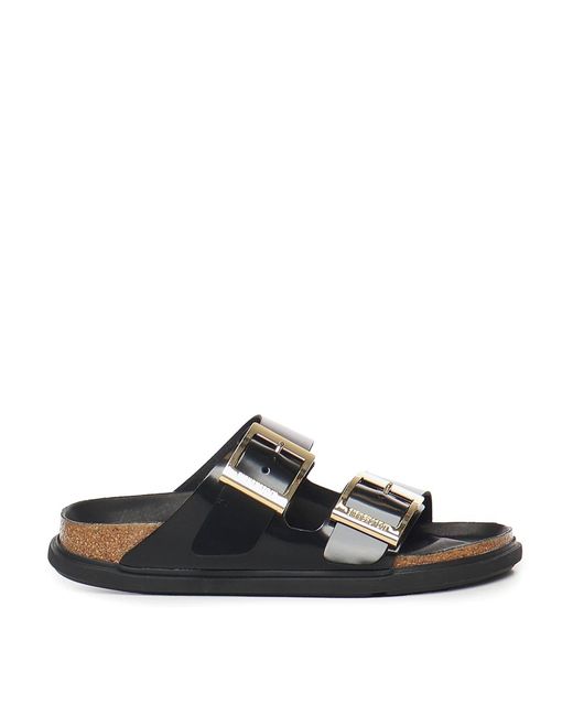 Birkenstock Black Arizona Droplet Buckle Sandals