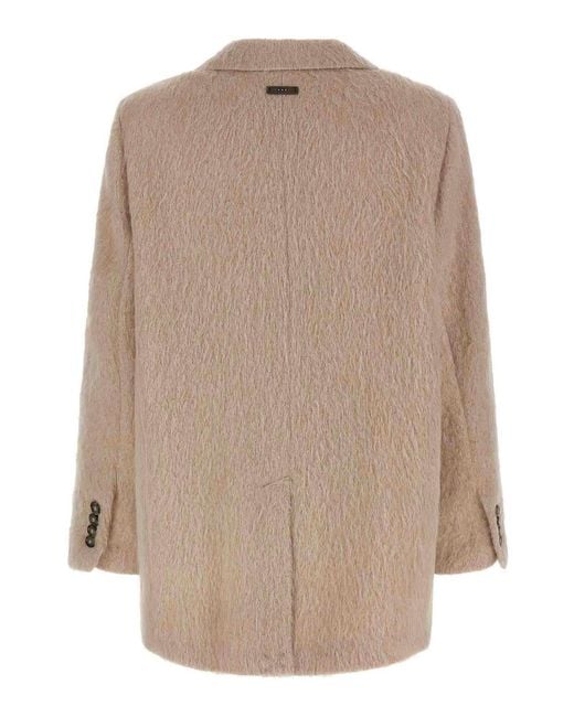 Peserico Brown Single-Breasted Blazer