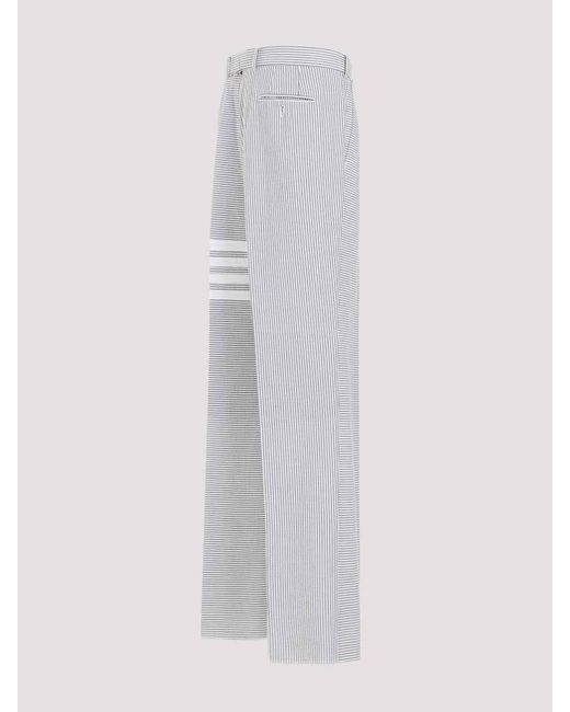 Thom Browne Gray Low Rise Beltloop Pants for men