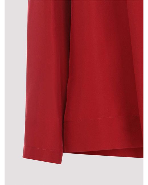 Carven Red Draped Top