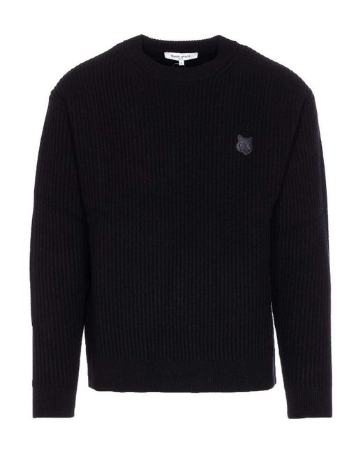 Maison Kitsuné Blue Fox Head Sweater for men