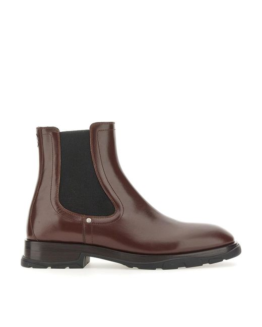 Alexander McQueen Brown Beatle Boots for men