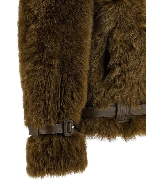 Tom Ford Green Lamb Leather Short Jacket