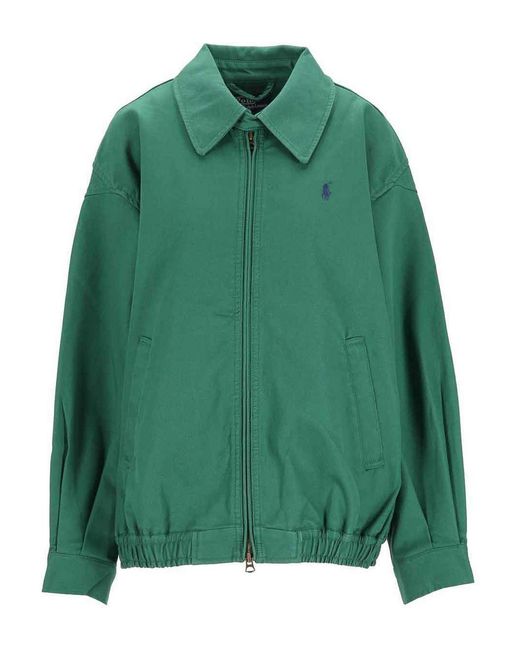 Polo Ralph Lauren Green Oversized Cotton Windbreaker