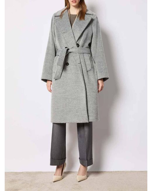 L.b.m. 1911 Gray Light Double-Breasted Coat