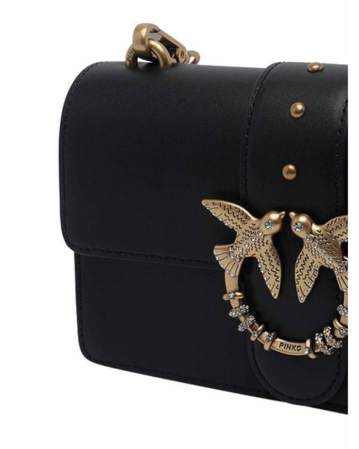 Pinko Black Love One Mini Crossbody Bag