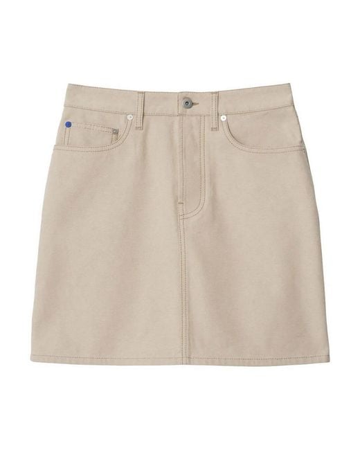 Burberry Natural Cotton Jersey Skirt
