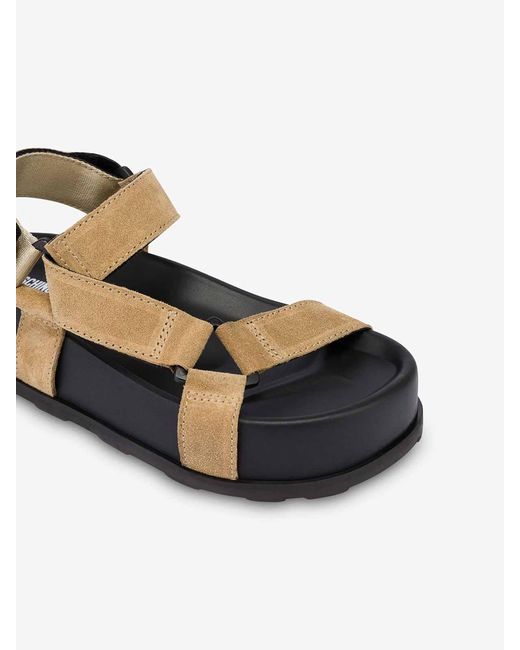 Moschino Blue Logo Sandal