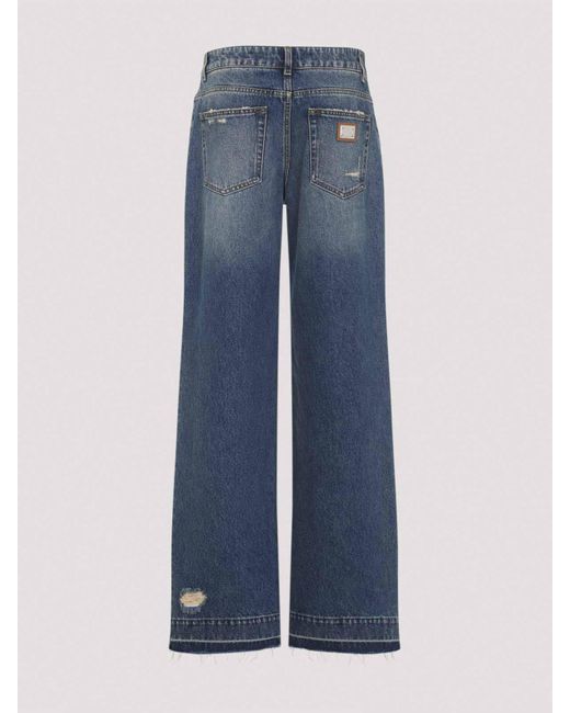 Dolce & Gabbana Blue Cotton Jeans