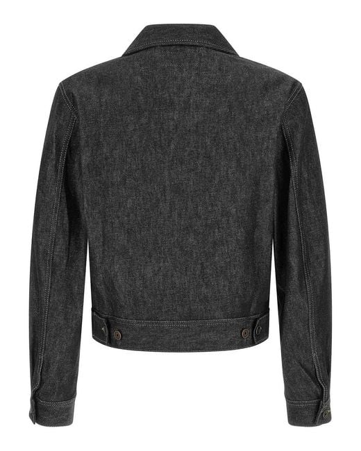 Lemaire Black Trucker' Jacket for men