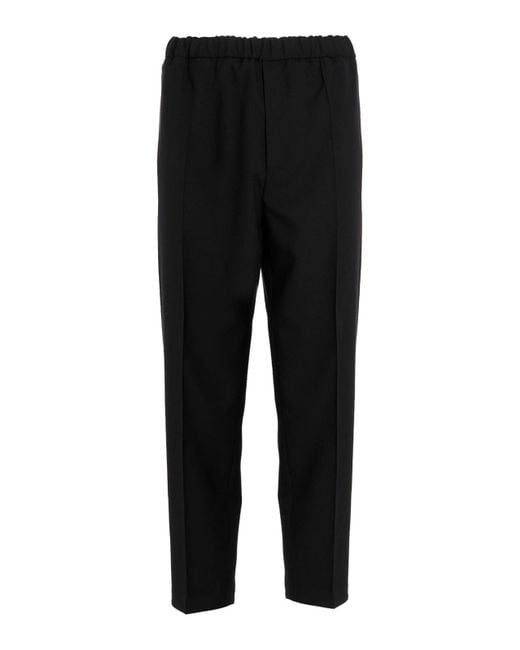 Jil Sander Black Gabardine Trousers for men