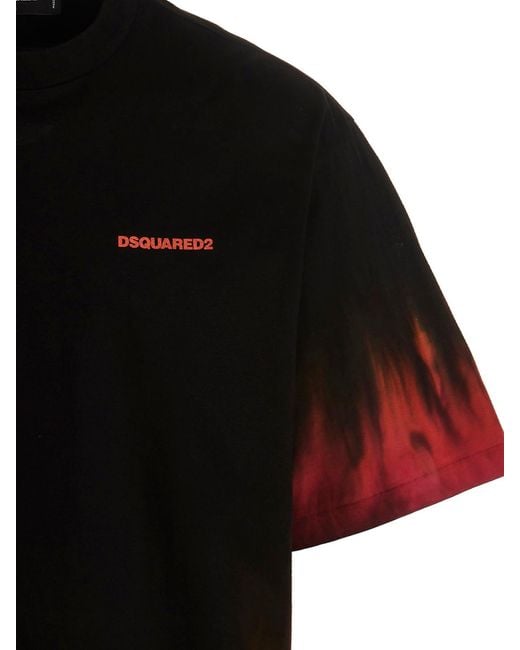 DSquared² Black Crew Neck T-Shirt for men
