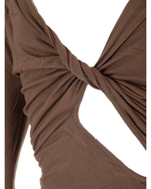 Rick Owens Brown Jade Crop Top