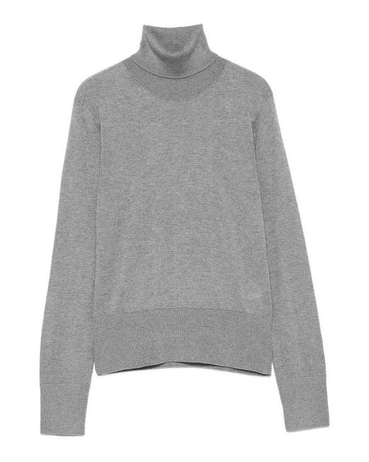 Alpha Studio Gray High Neck Sweater