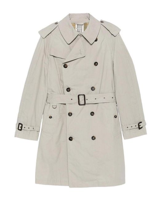 L'IMPERMEABILE Gray Vasco Wax Coat Trench for men