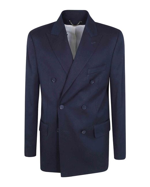 Golden Goose Deluxe Brand Blue Double Breasted Blazer for men