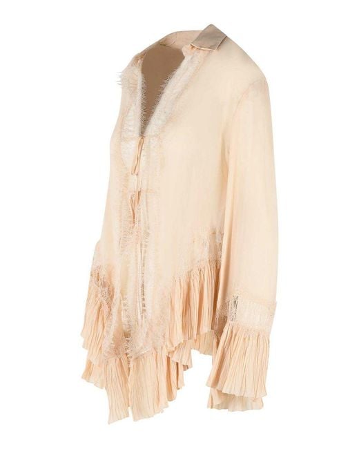 Blumarine Natural Amberlight Viscose Shirt