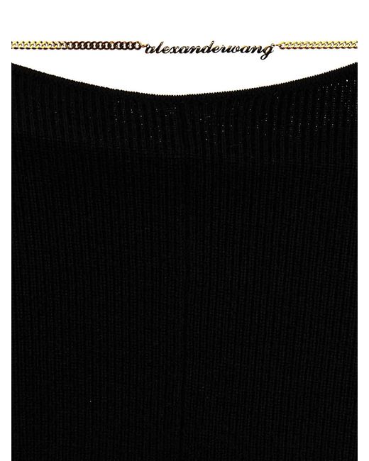 Alexander Wang Black Nameplate Chain Pants