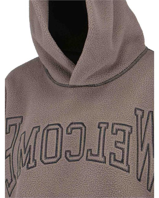 MM6 by Maison Margiela Gray Logo Hooded Sweatshirt