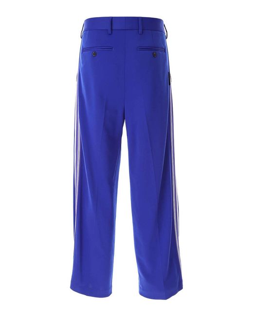 MSGM Blue Stripes Trousers for men