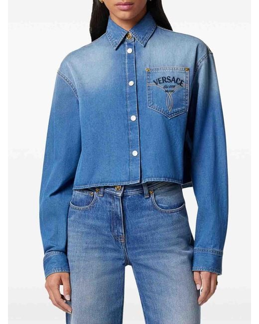 Versace Blue Denim Shirt