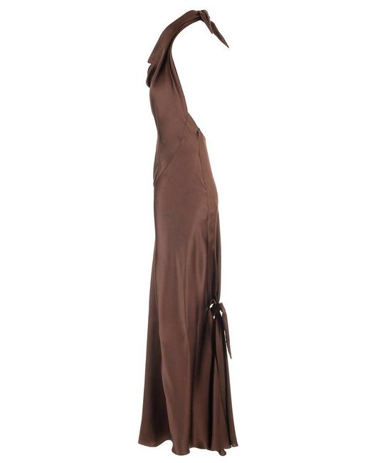 Loewe Brown Long Scarf Dress