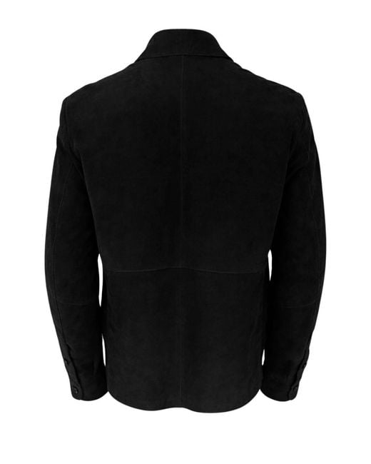 Franzese Collection Black Midnight Bonded Suede Jacket for men
