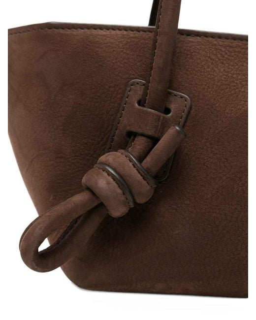 Hereu Brown Fleca Leather Shoulder Bag