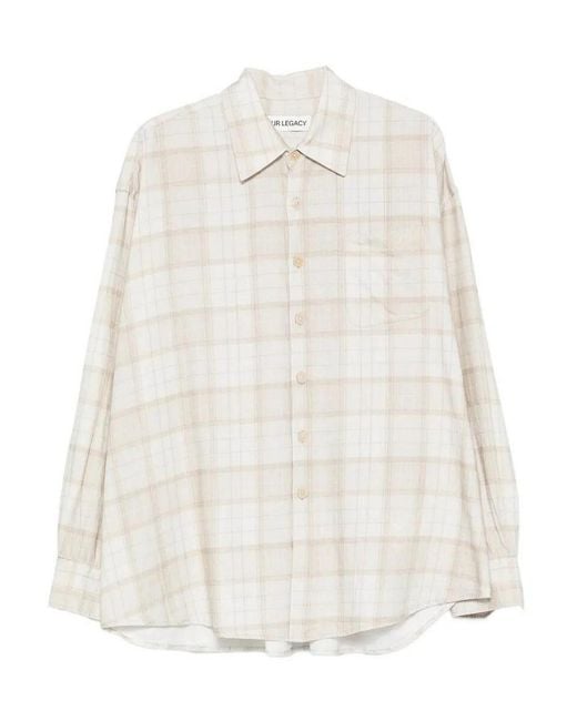 Our Legacy White Borrowed Shirt for men