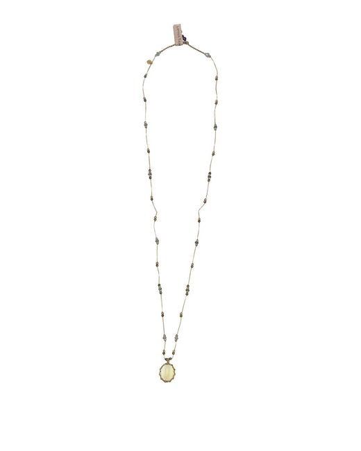 Sharing White Long Pendant Necklace