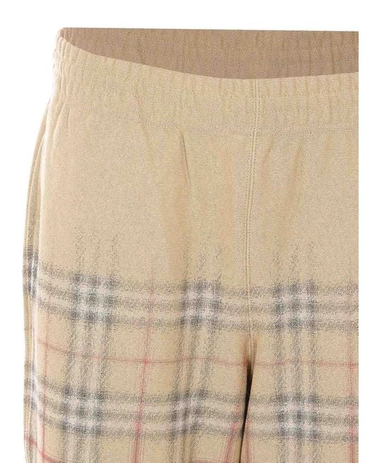 Burberry Natural Gradient Check Track Pants for men