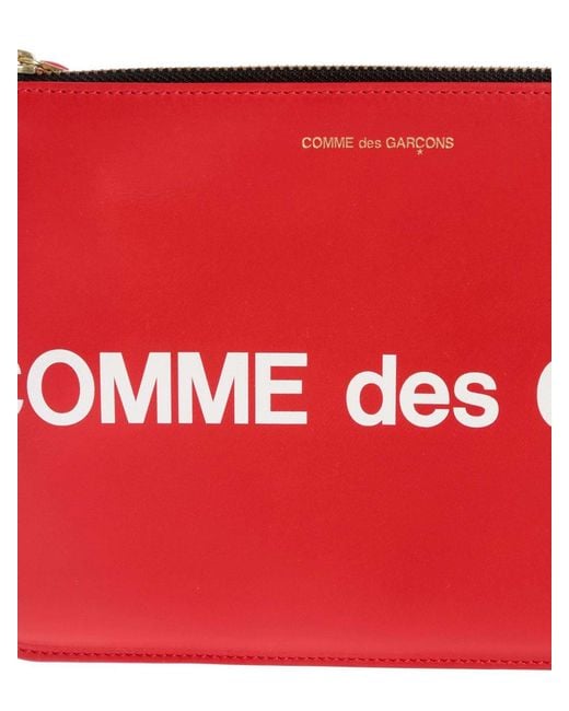 Comme des Garçons Red Huge Logo Clutch for men