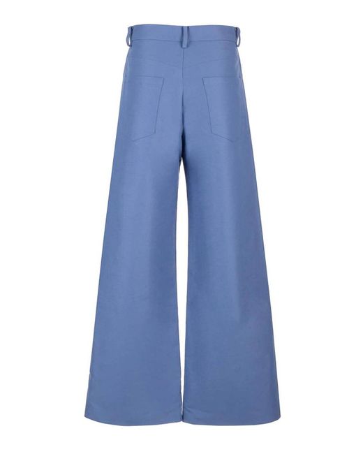 Marni Blue Wide-Leg Trousers