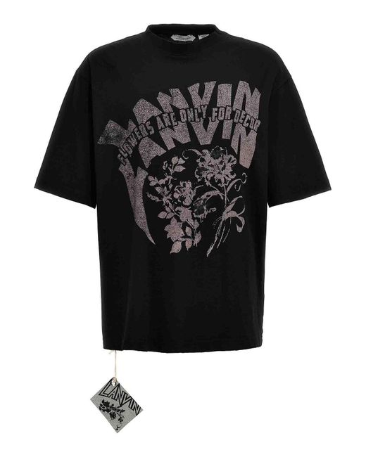 Lanvin Black Printed T-shirt for men