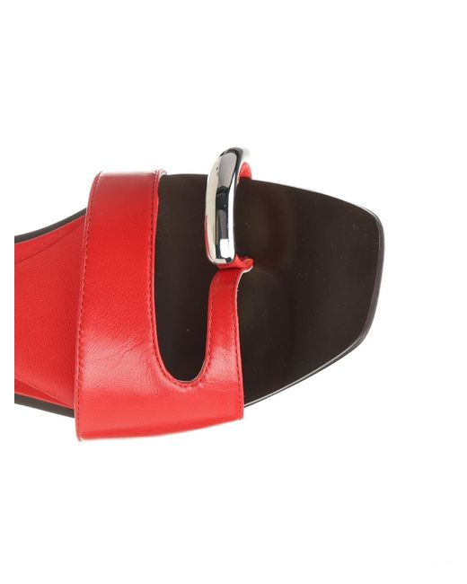 Tory Burch Red Pierced Slider