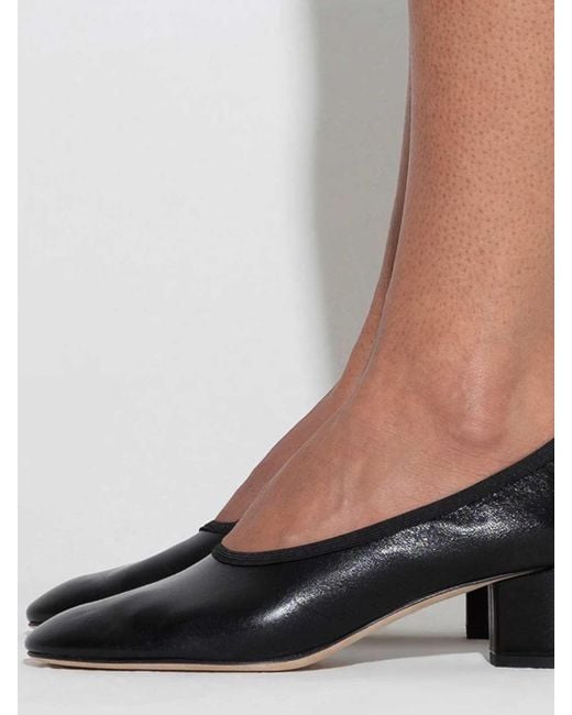 Aeyde Black Gemma Block Heel Pumps