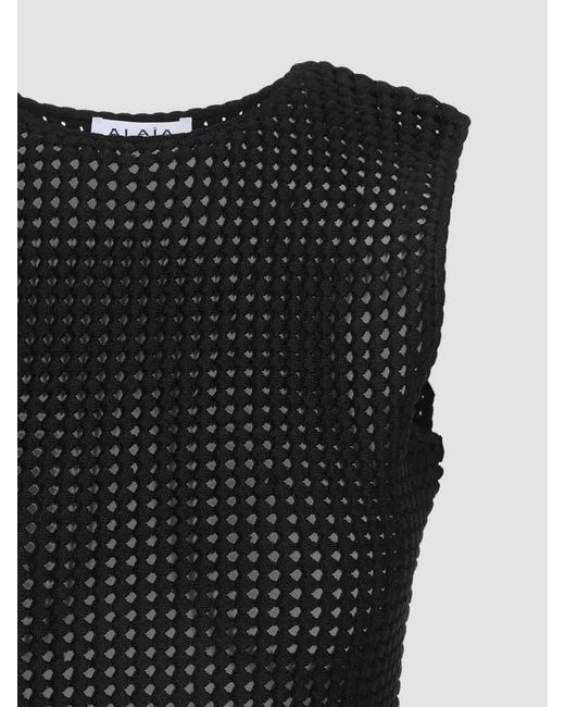 Alaïa Black Sleeveless Tops