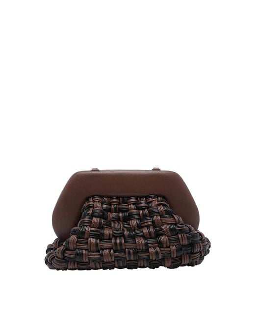 THEMOIRÈ Brown Tia Microweaved Handbag